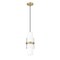 Z-Lite Cayden Pendant, 1-Light, 6.5 In.W x 16.75 In.H, Modern Gold/Clear + Etched Opal 1946P-MGLD - alternate 7